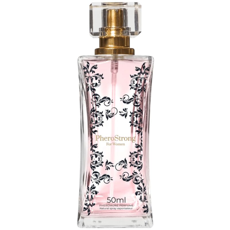 Perfume bottle with decorative design on a white background