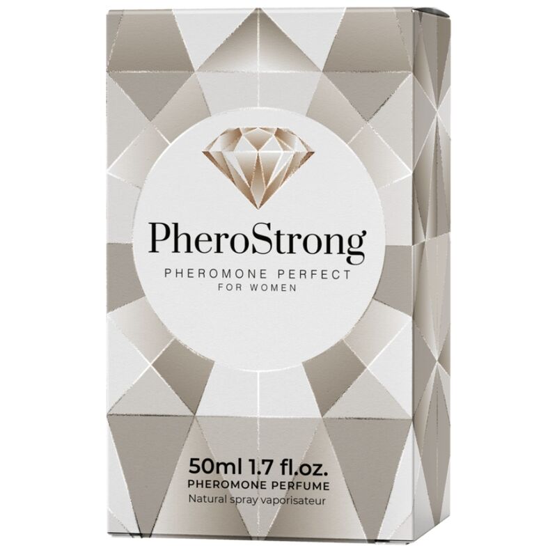 PheroStrong Pheromone Perfume packaging with geometric design