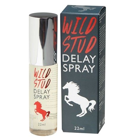 Wild Stud Delay Spray bottle and packaging on a white background