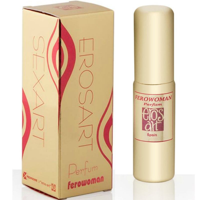 Eros Art Ferowoman perfume bottle and packaging on a white background