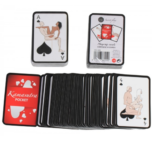Kamasutra playing cards with packaging on a white background