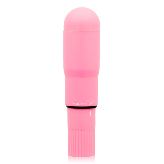 Pink electronic device with 'Open', 'Off', 'On' labels on a white background