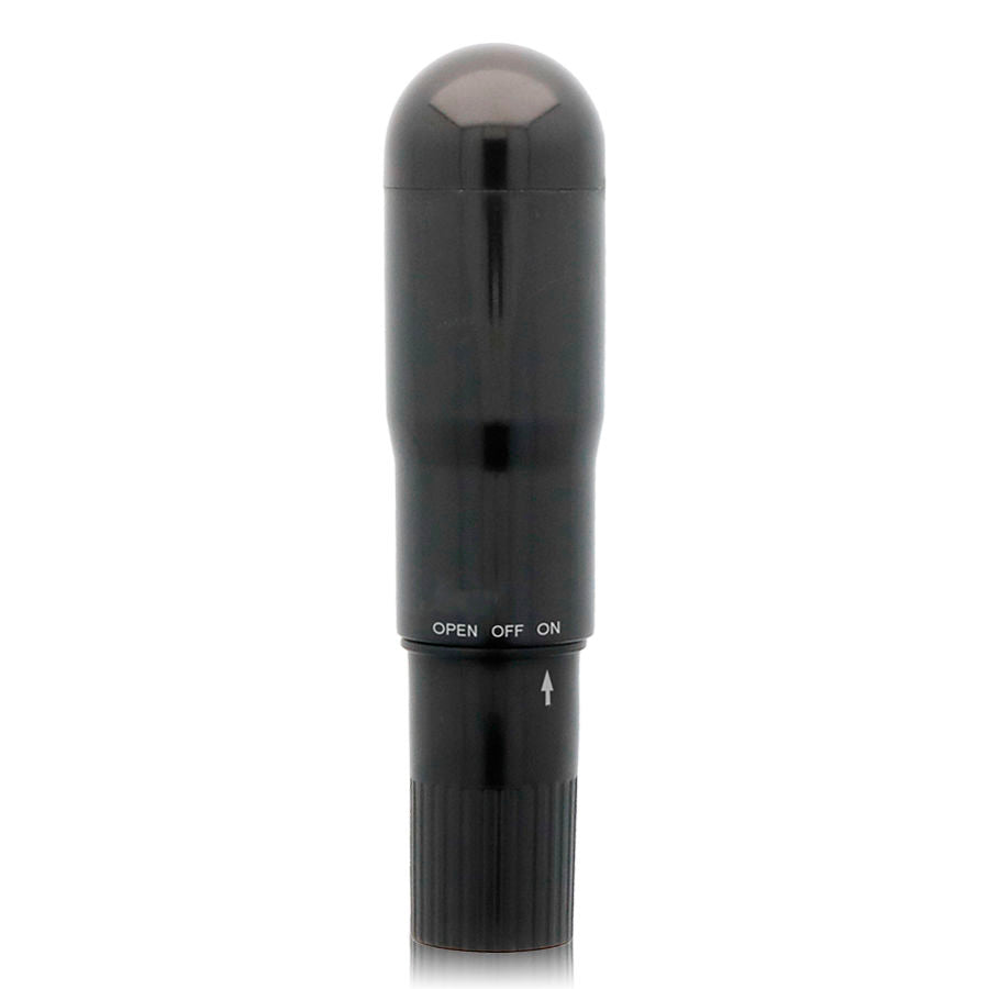 Black cylindrical object with 'OPEN', 'OFF', 'ON' labels on a white background