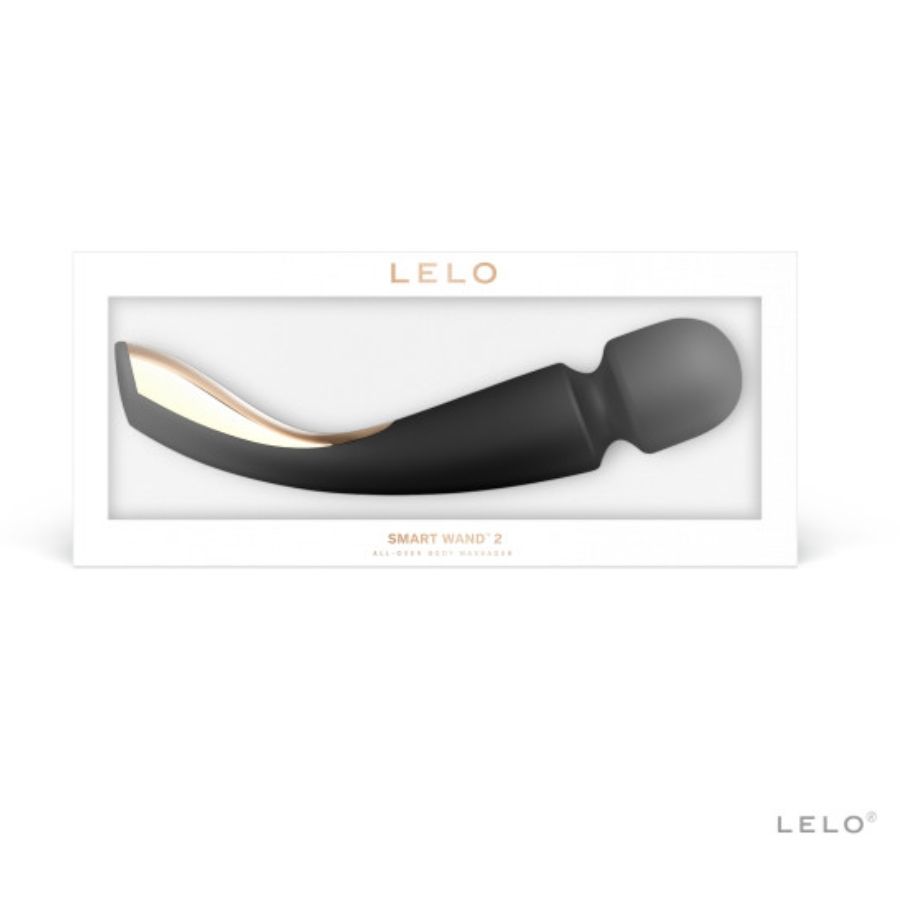 Black 'Smart Wand 2' product in a white box with 'LELO' branding on a white background.