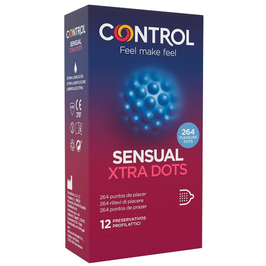 Control Sensual Xtra Dots packaging on a white background