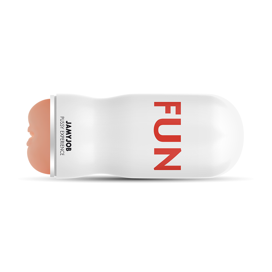 Cosmetic product with 'FUN' text on a white background