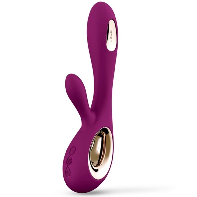 Purple and gold toy on a white background