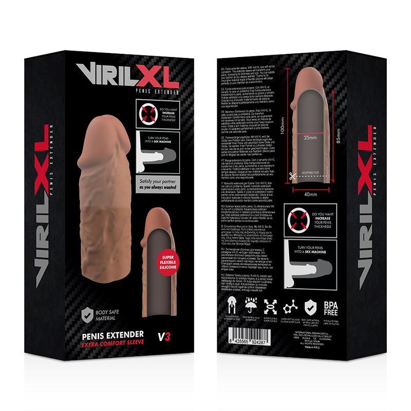 Viril XL penis extender packaging on a white background