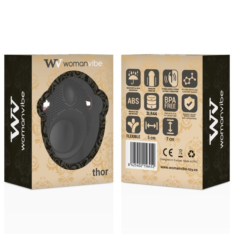 WomanVibe Thor product packaging with brand logo and product details on a white background